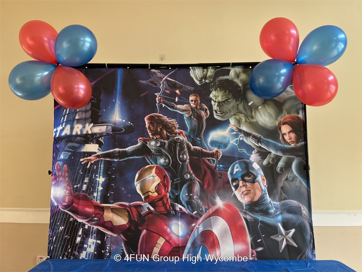Avengers Theme Backdrop Hire