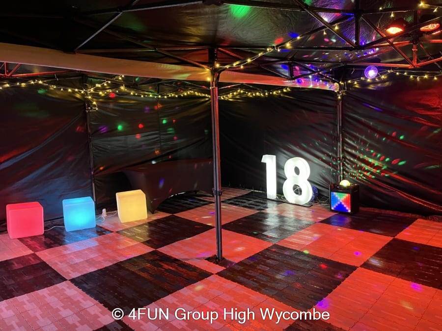 Large disco party tent for hire
